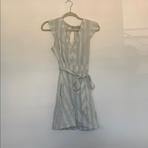 Jamyson grey striped sleeveless dress